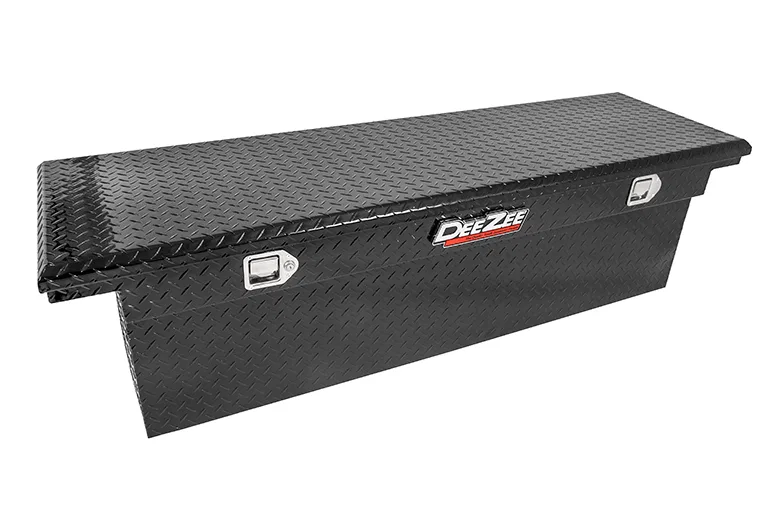 DZ8170DLB – DEE ZEE Tool Box, Crossover Single Lid Low Profile Deep Style Diamond Tread Black Gloss Powder Coated Alu...